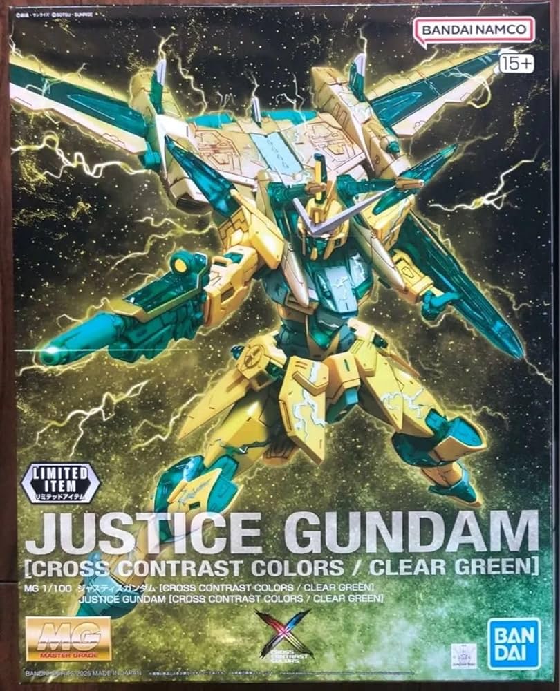 MG 1/100 ジャスティスガンダム [CROSS CONTRAST COLORS / CLEAR GREEN]
