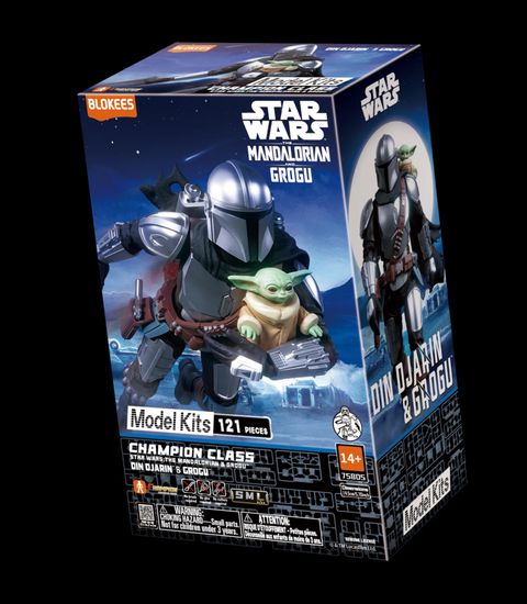 BLOKEES Star Wars: Mandalorian and Grogu Champion Class 05 Din Djarin and Grogu Model Kit